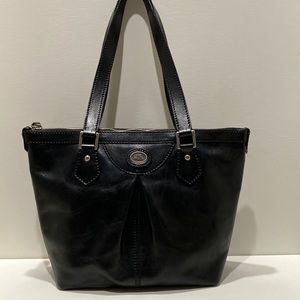 THE BRIDGE Black Leather Shoulder Bag